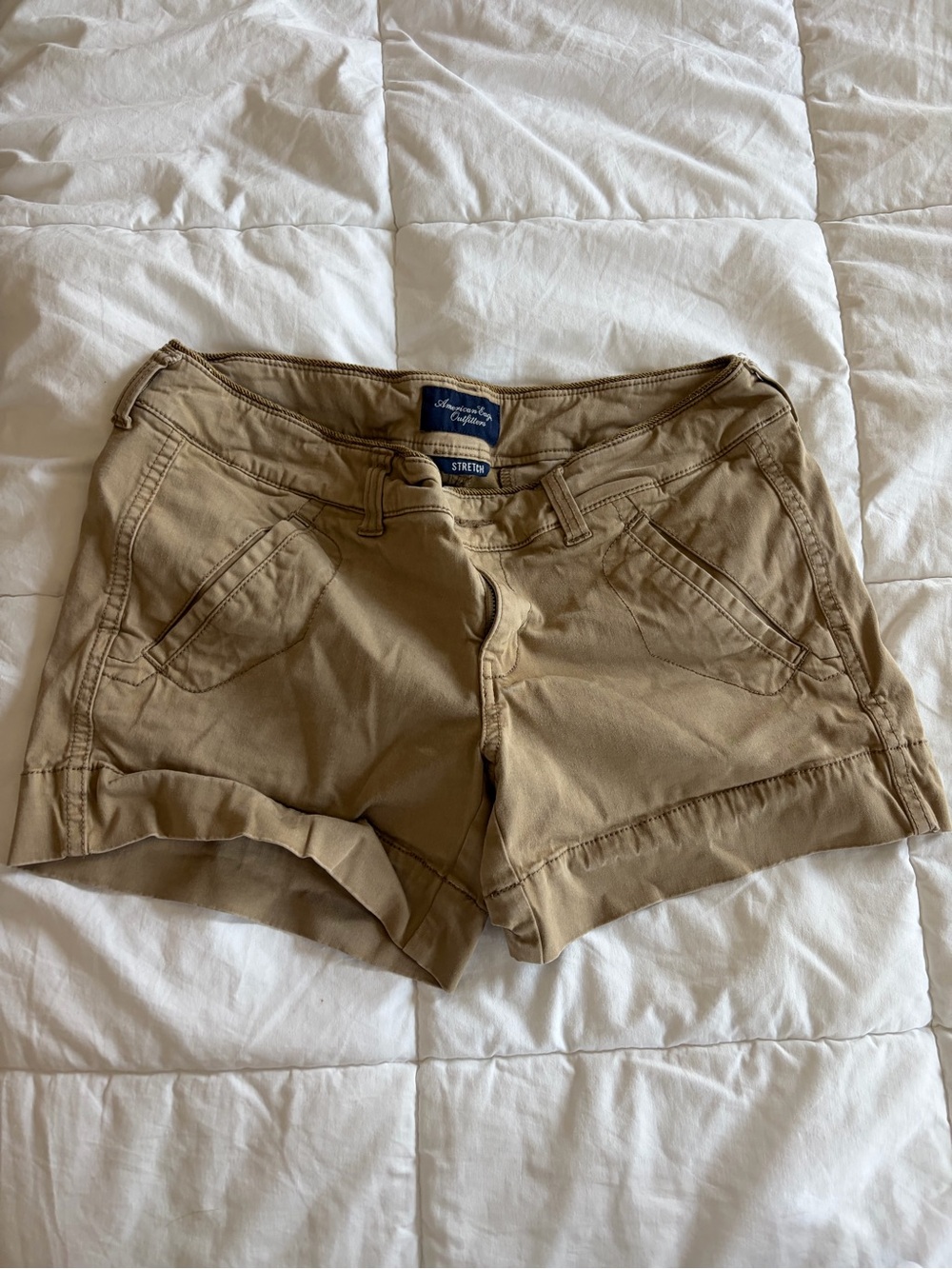 American Eagle Mini tan cargo shorts